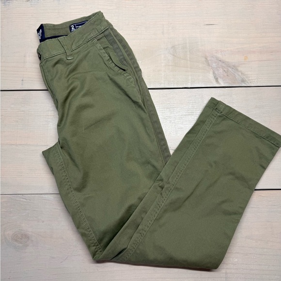 Size 2 Ladies Green Gap Relaxed Girlfriend Pants - Picture 1 of 5